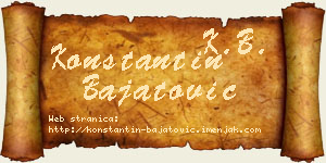 Konstantin Bajatović vizit kartica